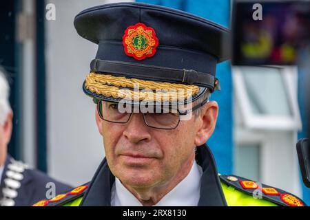 An Garda Siochána-Kommissar Drew Harris. Stockfoto