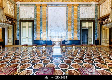 Caserta Campania Italien. Der Königspalast. Der Thronsaal Stockfoto