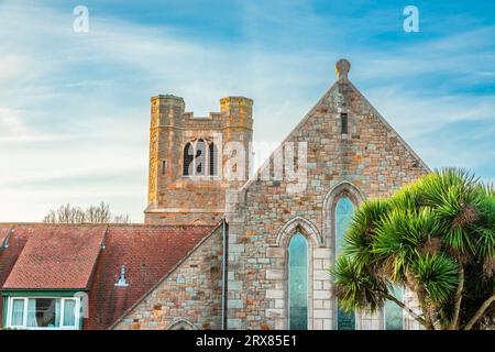 St. Andrew's catholic Church, Belozanne, Bailiwick von Jersey, Channel Islands, Großbritannien Stockfoto