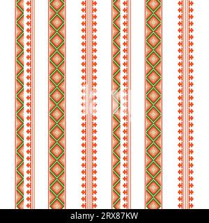 Leuchtend gestreifte Ränder auf einem sauberen weißen Hintergrund Stock Vektor