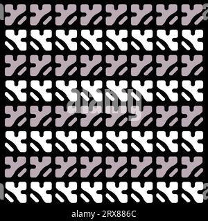 Ein faszinierendes Schwarz-weiß-Muster vor dunklem Hintergrund Stock Vektor