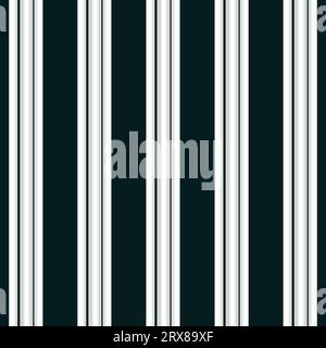 Eine schwarz-weiß gestreifte Tapete mit vertikalen Streifen Stock Vektor