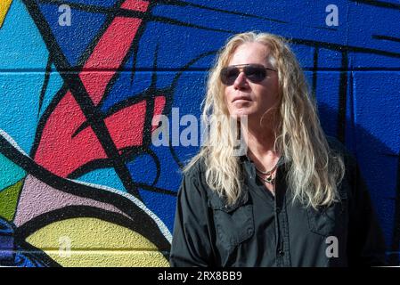 ENSCHEDE, NIEDERLANDE, AUG, 2023: Gitarrist und Komponist Adrian Vandenberg war zwischen 1987 und 1999 Mitglied der Band Whitesnake. Er hat noch h Stockfoto