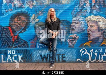 ENSCHEDE, NIEDERLANDE, AUG, 2023: Gitarrist und Komponist Adrian Vandenberg war zwischen 1987 und 1999 Mitglied der Band Whitesnake. Er hat noch h Stockfoto