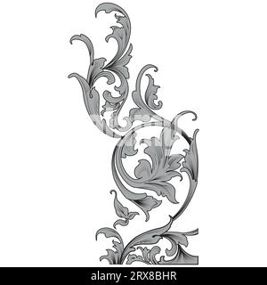 Ein kompliziertes Schwarz-weiß-Design, das in einer atemberaubenden Zeichnung festgehalten wird Stock Vektor