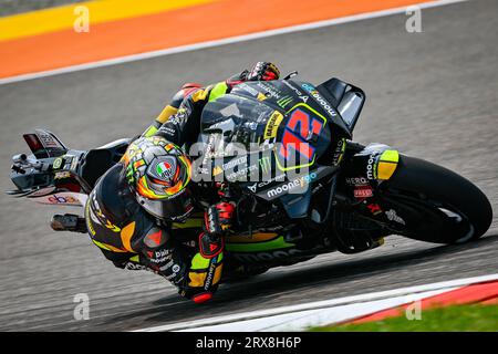 Greater Noida, Indien. September 2023. Qualifying and Sprint Race of Indian Oil Grand Prix of India auf dem Buddh International Circuit, 23. September 2023 im Bild: Marco Bezzecchi POOL/MotoGP.com/Cordon Pressebilder sind nur für redaktionelle Zwecke bestimmt. Obligatorische Gutschrift: © MotoGP.com Credit: CORDON PRESS/Alamy Live News Stockfoto