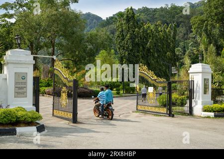 Der Haupteingang zu den Penang Botanic Gardens, Pulau Pinang, Malaysia Stockfoto