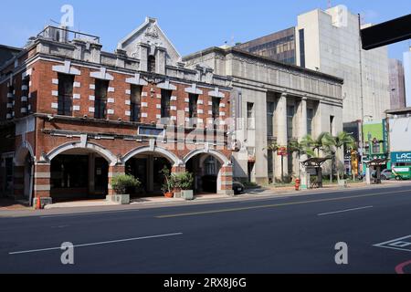 Taichung City, Taiwan, 14. September 2023. Ein Schwenken des Vordergrunds des Zen'ando Taiwan Taichung Suncake Museum. Stockfoto