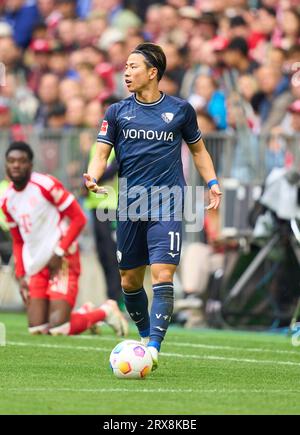 München, Deutschland. September 2023. Takuma Asano, BO 11 im Spiel FC BAYERN MÜNCHEN - VFL BOCHUM 7-0 am 23. September 2023 in München. Saison 2023/2024, 1.Bundesliga, FCB, München, Spieltag 5, Spieltag © Peter Schatz / Alamy Live News - DFL-VORSCHRIFTEN VERBIETEN DIE VERWENDUNG VON FOTOS als BILDSEQUENZEN und/oder QUASI-VIDEO - Credit: Peter Schatz/Alamy Live News Stockfoto