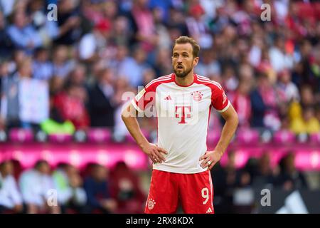 München, Deutschland. September 2023. Harry Kane, FCB 9 im Spiel FC BAYERN MÜNCHEN - VFL BOCHUM 7-0 am 23. September 2023 in München. Saison 2023/2024, 1.Bundesliga, FCB, München, Spieltag 5, Spieltag © Peter Schatz / Alamy Live News - DFL-VORSCHRIFTEN VERBIETEN DIE VERWENDUNG VON FOTOS als BILDSEQUENZEN und/oder QUASI-VIDEO - Credit: Peter Schatz/Alamy Live News Stockfoto