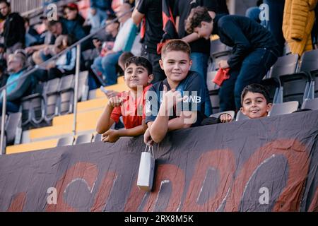 Stockholm, Schweden, 09 23 2023, Allsvenskan, Brommapojkarnas Fans Credit: Daniel Bengtsson/Alamy Live News Stockfoto