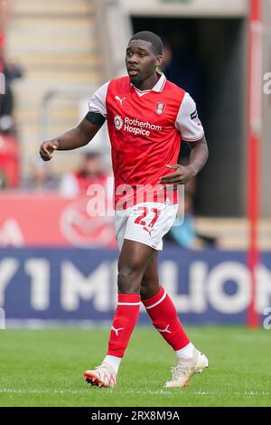 Rotherham, Großbritannien. September 2023. Rotherham United Mittelfeldspieler Christ Tiehi (27) während des Spiels Rotherham United FC gegen Preston North End FC SKY BET EFL Championship im Aesseal New York Stadium, Rotherham, Großbritannien am 23. September 2023 Credit: Every Second Media/Alamy Live News Stockfoto