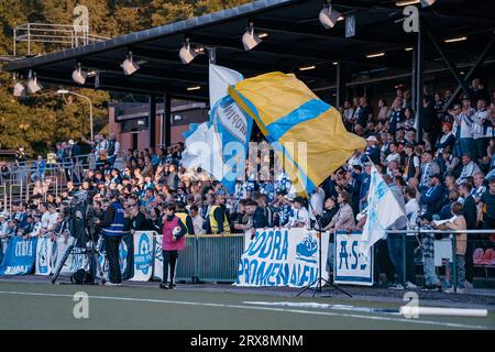 Stockholm, Schweden, 09 23 2023, Allsvenskan, IFK Norrköping Fans Credit: Daniel Bengtsson/Alamy Live News Stockfoto