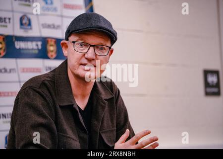 Stockholm, Schweden, 09 23 2023, Allsvenskan, Glen Riddersholm Pressekonferenz Credit: Daniel Bengtsson/Alamy Live News Stockfoto