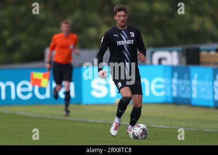 Jamie Proctor of Barrow während des Spiels der Sky Bet League 2 zwischen Mansfield Town und Barrow im One Call Stadium in Mansfield am Samstag, den 23. September 2023. (Foto: Mark Fletcher | MI News) Credit: MI News & Sport /Alamy Live News Stockfoto