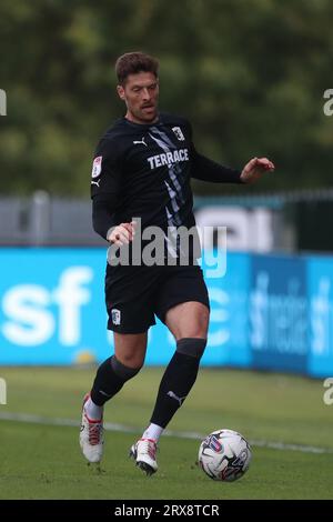 Jamie Proctor of Barrow während des Spiels der Sky Bet League 2 zwischen Mansfield Town und Barrow im One Call Stadium in Mansfield am Samstag, den 23. September 2023. (Foto: Mark Fletcher | MI News) Credit: MI News & Sport /Alamy Live News Stockfoto