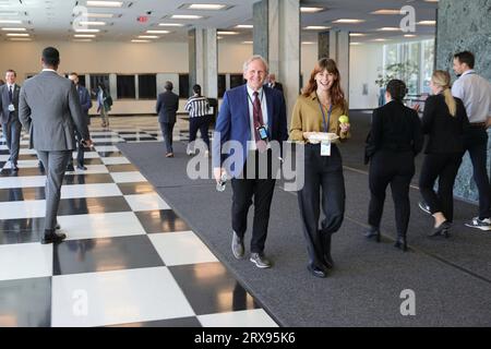 United Nations, New York, USA, 19. September 2023 - UNTV am ersten Tag der 78. Generalversammlung heute im Hauptquartier der Vereinten Nationen in New York City. Foto: Luiz Rampelotto/EuropaNewswire Stockfoto