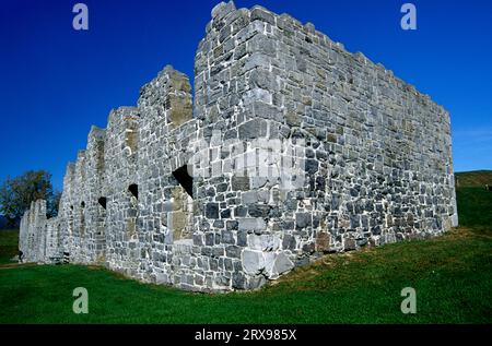 His Majesty's Fort of Crown Point, Crown Point State Historic Site, Adirondack Park, New York Stockfoto