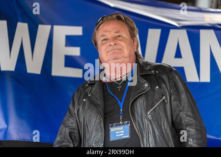 London, Großbritannien. September 2023. Demonstranten nehmen am National Rejoin March von der Park Lane zum Parliament Square in London Teil. Der Protest unterstützt den Wiedereintritt Großbritanniens in die Europäische Union. Abdullah Bailey/Alamy Live News Stockfoto