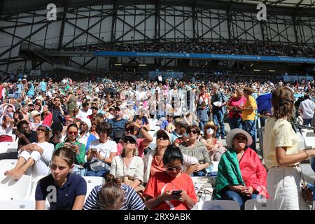 Papst Franziskus in Marseille Stockfoto