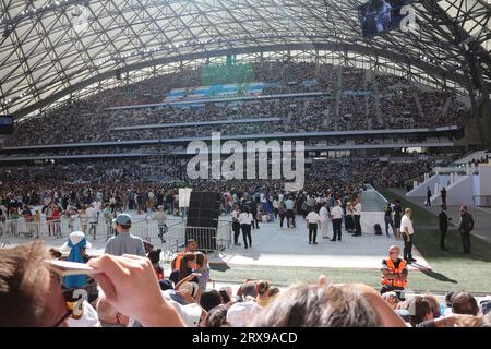 Papst Franziskus in Marseille Stockfoto