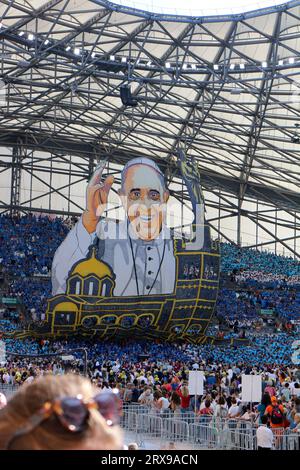 Papst Franziskus in Marseille Stockfoto