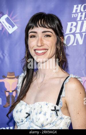 Los Angeles, USA. September 2023. Schauspielerin Xanthe Paige nimmt an Einer Sondervorführung Teil, die von der City of West Hollywood und ihrem Women's Advisory Council veranstaltet WIRD, WIE MAN DIE GEBURTENKONTROLLE in den West Hollywood City Council Chambers, Los Angeles, CA. 23. September 2023, GEHACKT. Credit: Eugene Powers/Alamy Live News Stockfoto