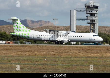 Avión de Línea Turbohélice ATR 72 de la aerolínea Eastern Airways Stockfoto