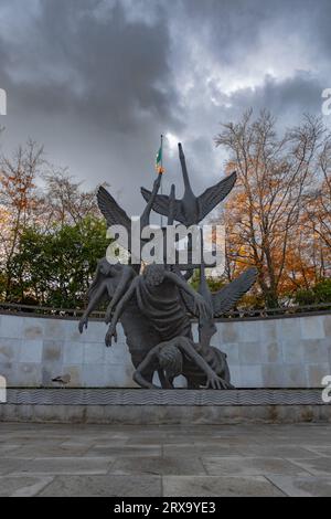 Garden of Remembrance, irisches Erbe, berühmter Ort, der dem Gedenken an all jene gewidmet ist, die ihr Leben für die irische Freiheit gegeben haben, Dublin Stockfoto