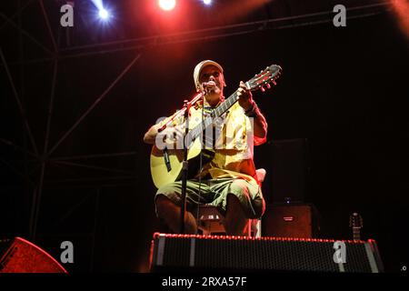 Bergamo, Italien. September 2023. Manu Chao während Manu Chao, Musikkonzert in Bergamo, Italien, 23. September 2023 Credit: Independent Photo Agency/Alamy Live News Stockfoto