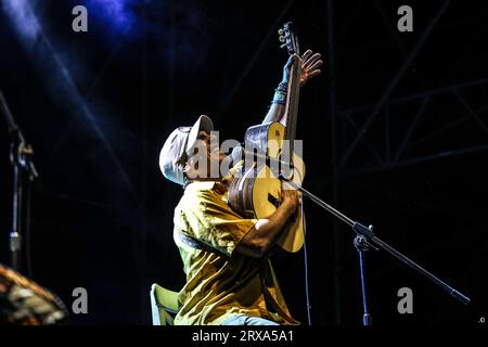 Bergamo, Italien. September 2023. Manu Chao während Manu Chao, Musikkonzert in Bergamo, Italien, 23. September 2023 Credit: Independent Photo Agency/Alamy Live News Stockfoto