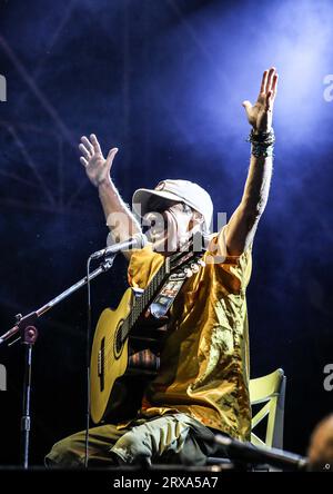 Bergamo, Italien. September 2023. Manu Chao während Manu Chao, Musikkonzert in Bergamo, Italien, 23. September 2023 Credit: Independent Photo Agency/Alamy Live News Stockfoto