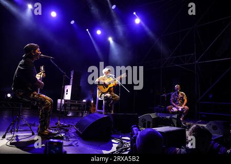 Bergamo, Italien. September 2023. Manu Chao während Manu Chao, Musikkonzert in Bergamo, Italien, 23. September 2023 Credit: Independent Photo Agency/Alamy Live News Stockfoto