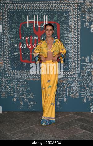 Mailand, Italien. September 2023. Mailand, Mailand Fashion Week, HUI Fashion Show - auf dem Foto Mailand, Gastguthaben: Independent Photo Agency/Alamy Live News Stockfoto