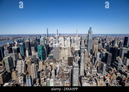USA, New York, New York City, Midtown Manhattan, Blick auf Manhattan vom Empire State Building Stockfoto