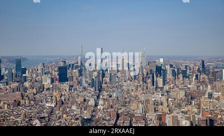USA, New York, New York City, Midtown Manhattan, Blick vom One World Trade Center - Freedom Tower Stockfoto