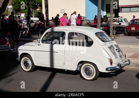 1969 Sitzplatz 600. Oldtimer-Treffen in Torremolinos, Málaga, Spanien. Stockfoto