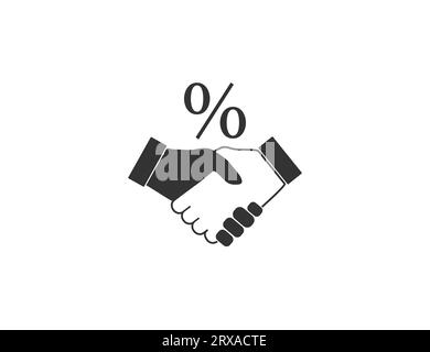 Symbol "Provision", "Bonus", "Prozent". Vektorillustration. Stock Vektor