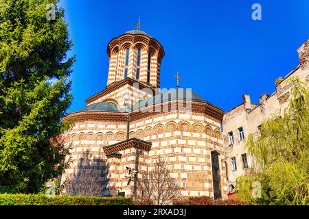 Curtea Veche Kirche, Biserica Curtea Veche, die älteste Kirche in Bukarest, die dem Heiligen Antonius dem Großen gewidmet ist, Bukarest, Rumänien Stockfoto