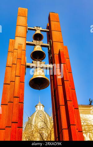 Glockenturm St. Demetrius-Poștă-Kirche, Biserica Sfântul Dimitrie-Poștă Rumänisch-orthodoxe Kirche Poștei-Straße, Bukarest, Rumänien Stockfoto