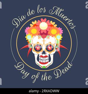 Tag des toten farbigen Emblems Stock Vektor