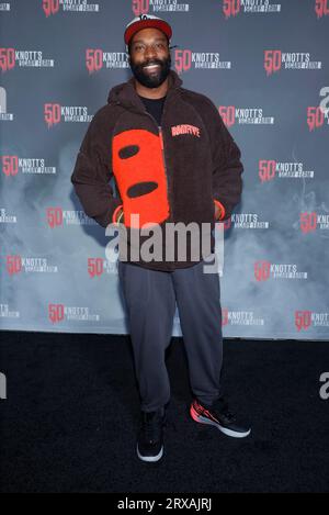 Buena Park, Ca. September 2023. Baron Davis bei Knott's Scary Farm 50th Anniversary bei Knott's Scary Farm im Buena Park, Kalifornien, am 23. September 2023. Quelle: Faye Sadou/Media Punch/Alamy Live News Stockfoto