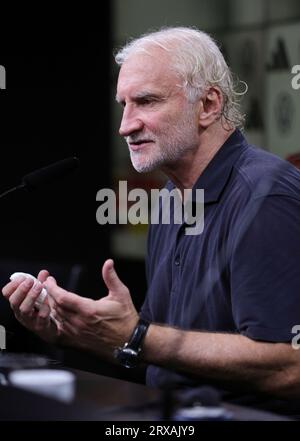 Dortmund, Deutschland. September 2023. firo: 12/2023 Fußball, Fußball, Männernationalmannschaft 2023/2024, Testspiel Deutschland - France GER Bundestrainer, Coach, Coach, Rudi Voller, Voeller, Interim Coach, Geste, Geste, Credit: dpa/Alamy Live News Stockfoto