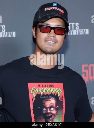 Buena Park, Ca. September 2023. Ross Butler bei Knott's Scary Farm 50th Anniversary bei Knott's Scary Farm im Buena Park, Kalifornien, am 23. September 2023. Quelle: Faye Sadou/Media Punch/Alamy Live News Stockfoto