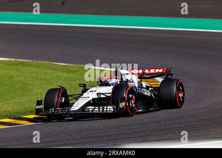 24. September 2023; Suzuka Circuit, Suzuka, Japan; Formel 1 Lenovo Grand Prix 2023; Race Day; Nummer 40 Scuderia AlphaTauri Fahrer Liam Lawson während des Rennens bei der japanischen Formel 1 Stockfoto