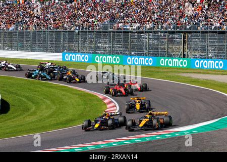 24. September 2023; Suzuka Circuit, Suzuka, Japan; Formel 1 Lenovo Grand Prix 2023; Race Day; Start des Rennens bei der japanischen Formel 1 Stockfoto