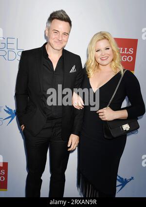 Hollywood, Kalifornien, USA. September 2023. Brian Gallagher und Megan Hilty nehmen am 23. September 2023 an den Angel Food Awards 2023 in der 922 Vine Street in Los Angeles, Kalifornien, Teil. Quelle: Jeffrey Mayer/Jtm Photos/Media Punch/Alamy Live News Stockfoto