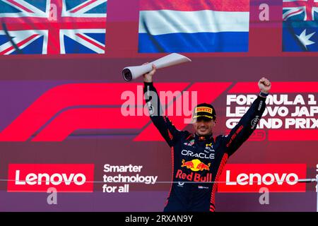 Suzuka Circuit, Suzuka, Japan. September 2023. 2023 Formel 1 Lenovo Grand Prix in Japan; Renntag; Max Verstappen gewinnt das Rennen bei der japanischen Formel 1 Credit: Action Plus Sports/Alamy Live News Stockfoto