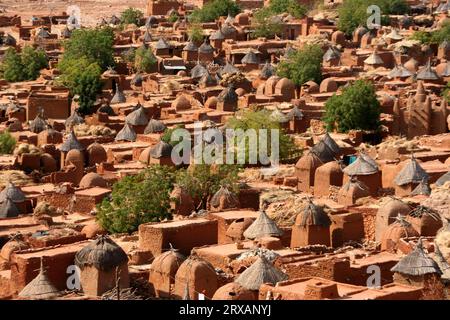 Das Dorf Songo in Dogon Land, Mali Stockfoto