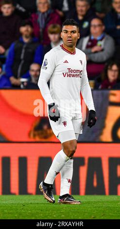 Turf Moor, Burnley, Lancashire, Großbritannien. September 2023. Premier League Football, Burnley versus Manchester United; Casemiro of Manchester United Credit: Action Plus Sports/Alamy Live News Stockfoto